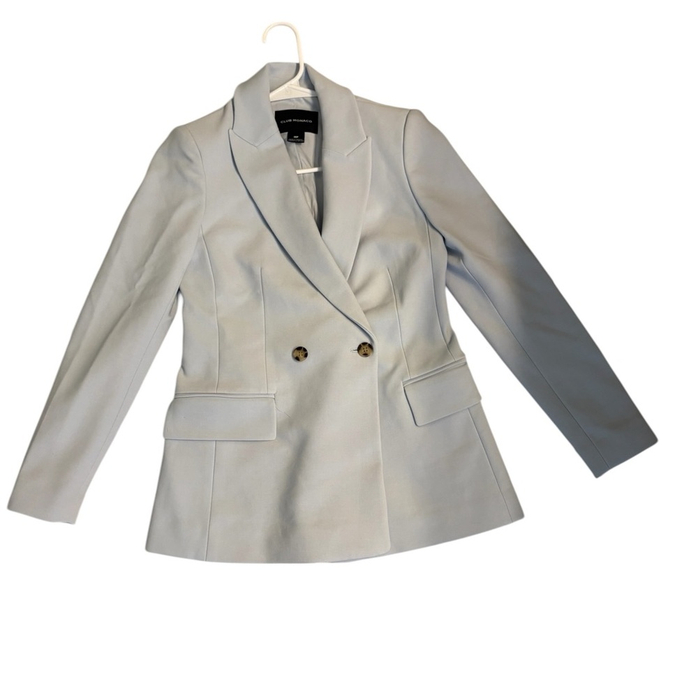 Club Monaco Pale Blue Double-Button Blazer - Picture 3 of 4